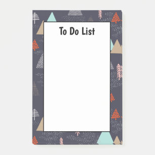 Post-it® Liste des pins À feuillage persistant dessinés à l