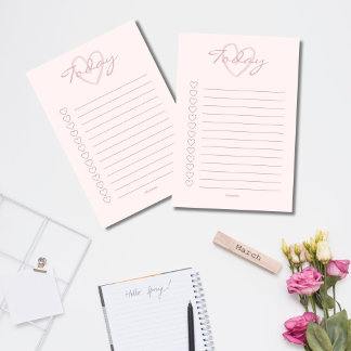 Post-it® Liste des tâches à faire en rose lin