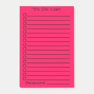 Post-it® Liste des tâches chromatiques  Rouge/rose