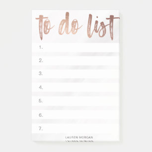 Post-it® Liste des tâches de typographie brossée Notes post