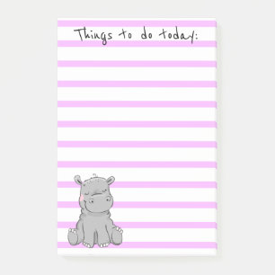 Post-it® Liste d'hippo de petite taille