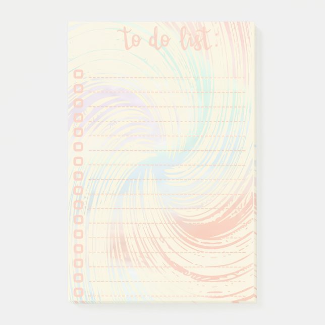 Post-it® Liste Pastel à faire ( Liste de vérification) (Devant)