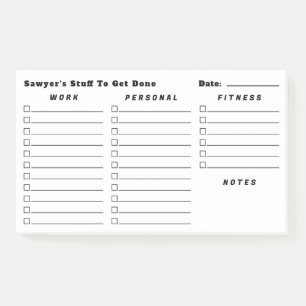 Post-it® Listes de contrôle de la planification quotidienne