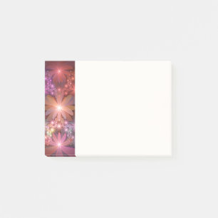 Post-it® Lit De Fleurs Coloré Brillante Art Fractal Abstrai