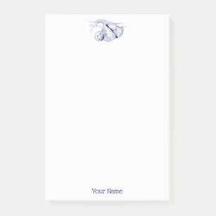 Post-it® Lithographie de dessin de Sloth #1 bleu