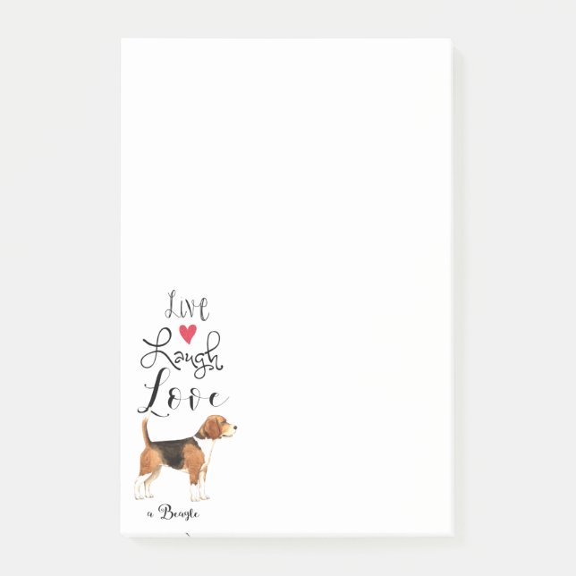 Post-it® Live Laugh Love a Beagle Post-it Notes (Devant)