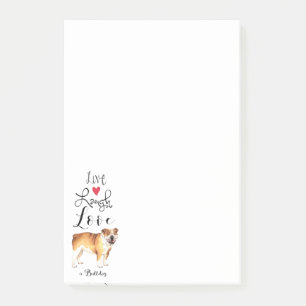 Post-it® Live Laugh Love a Bulldog Post-it Notes