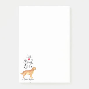Post-it® Live Laugh Love a Golden Retriever Post-it Notes
