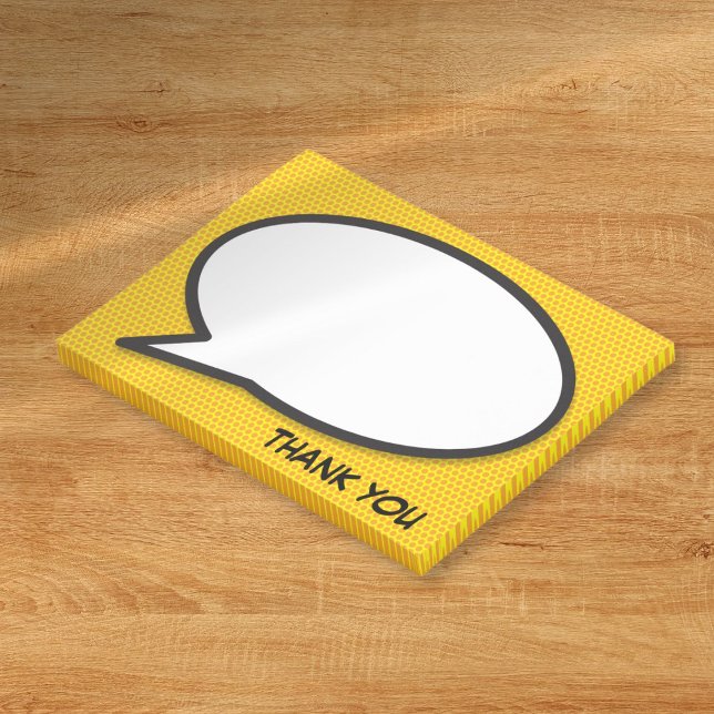 Post-it® Livre de bande dessinée Pop Art Discours Bubble Me (Comic Book Pop Art Speech Bubble Thank You Post-it Notes)