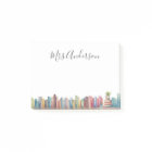 Livres aquarelle colorés Nom de l'enseignant