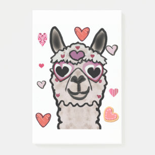 Post-it® Llama cool avec lunettes de coeur