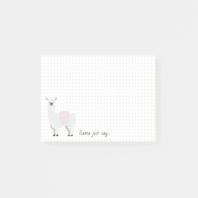 Post-it® Llama Dot Rose & White Dot Dit Quelque Chose (Devant)