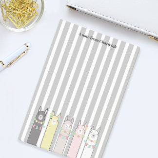 Post-it® Llamas colorés rétro personnalisés mignons