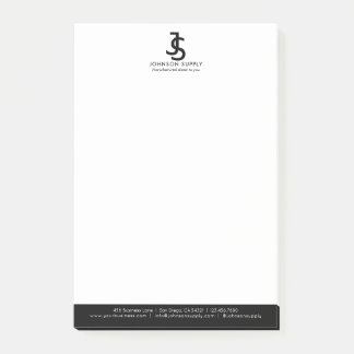 Post-it® Logo à monogramme de société de coutume d'affaires