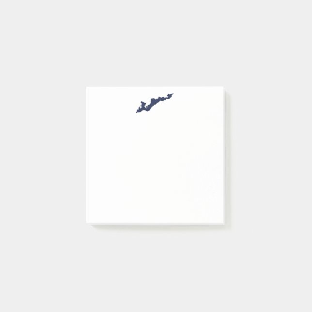 Post-it® Logo de Fishers Island Post-its - bleu (Devant)