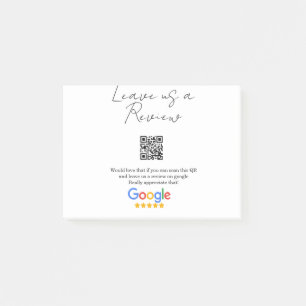 Post-it® logo de l'entreprise de revue Google Scan QR revie