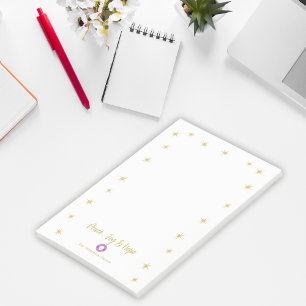 Post-it® Logo de l'entreprise Gold Stars Peace, Joy Hope Co
