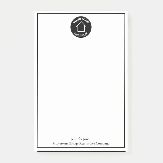 Post-it® Logo de l'entreprise immobilière personnalisée Sim (Devant)