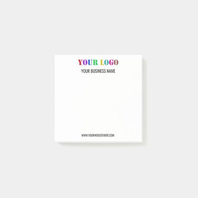 Post-it® Logo de l'entreprise personnalisé Texte Notes de l (Devant)