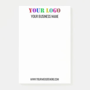Post-it® Logo de l'entreprise personnalisé Texte Notes de l