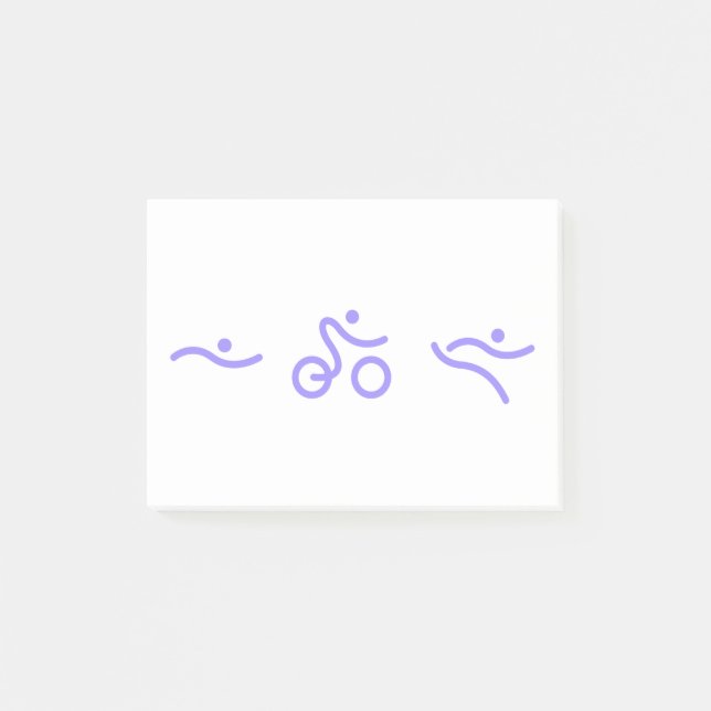 Post-it® Logo de Triathlon clair violet (Devant)