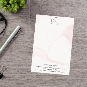 Post-it® Logo d'entreprise en marbre rose