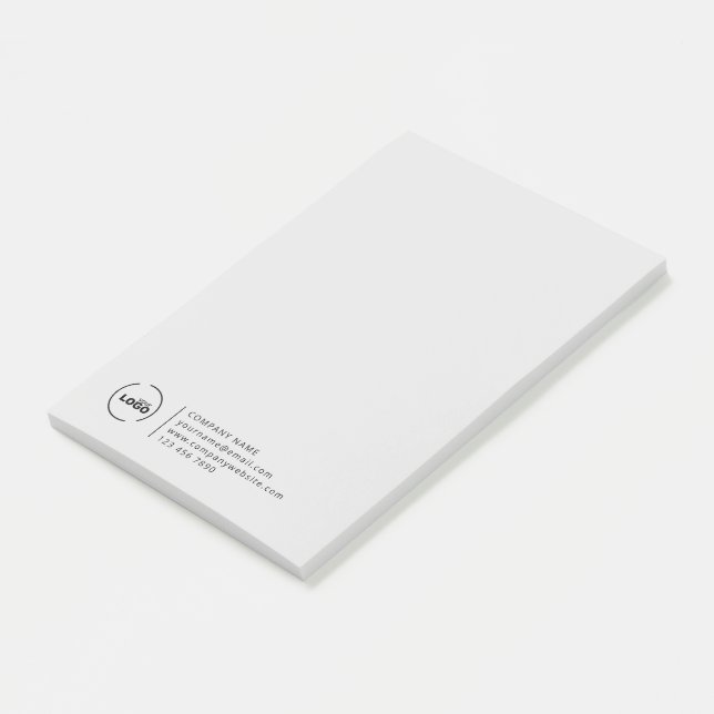 Post-it® Logo d'entreprise moderne professionnel gris (Incliné)