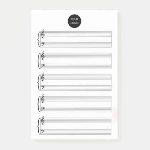 Post-it® Logo d'entreprise   Musique professionnelle en feu