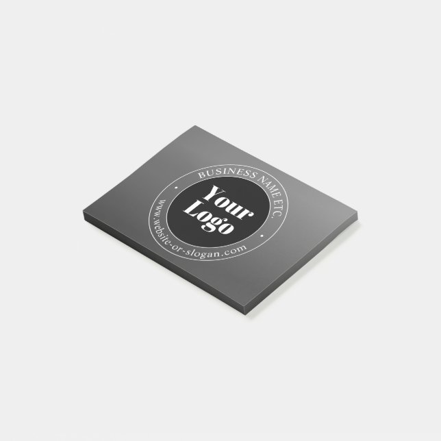 Post-it® Logo d'entreprise ou design & texte modifiable (Incliné)