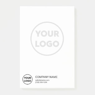 Post-it® Logo d'entreprise personnalisé Coordonnées Grand l
