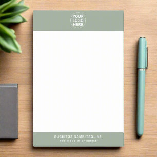 Post-it® Logo d'entreprise Sage Green de marque promotionne
