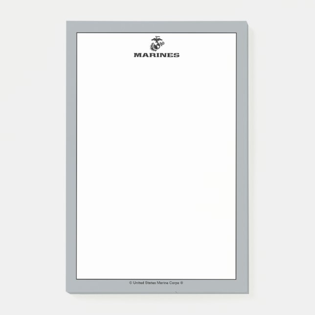 Post-it® Logo en noir empilé USMC (Devant)