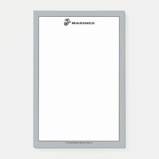 Post-it® Logo en noir empilé USMC (Devant)