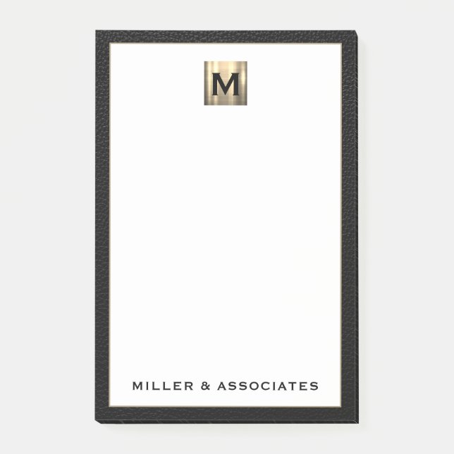 Post-it® Logo initial de monogramme or de luxe (Devant)