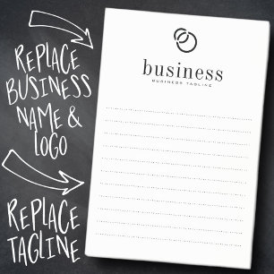 Post-it® Logo minimaliste moderne chic simple de nom d'entr