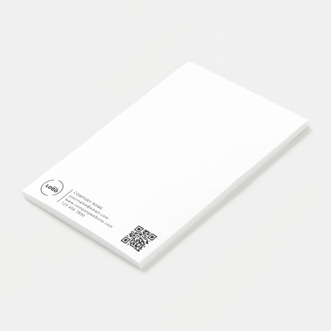 Post-it® Logo professionnel moderne d'entreprise Code QR (Incliné)
