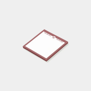 Post-it® Logo promotionnel simple Burgundy Blanc Personnali