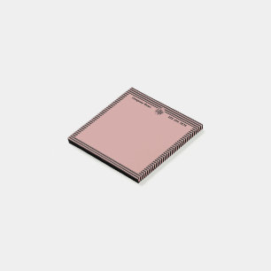 Post-it® Logo promotionnel simple noir et rose personnalisé