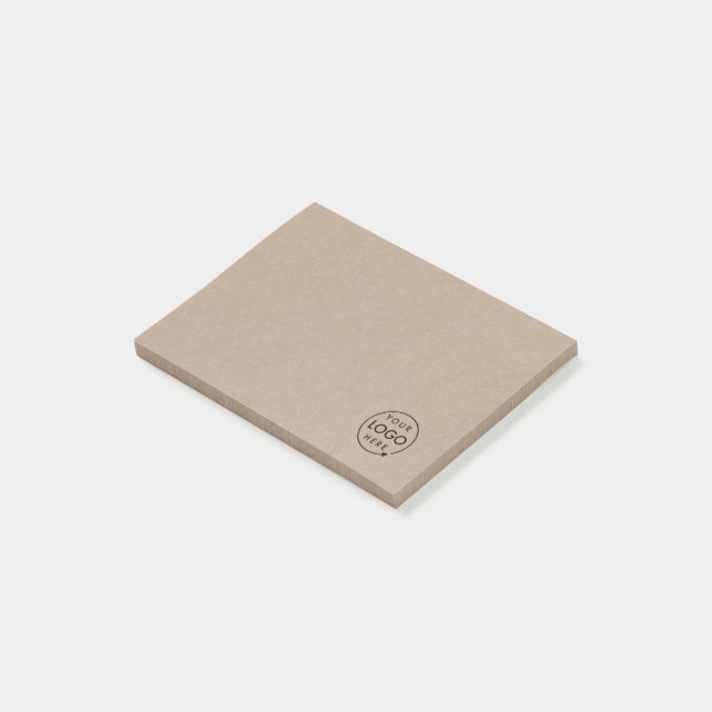 Post-it® Logo Rustique Kraft | Entreprise moderne (Incliné)