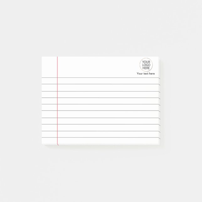 Post-it® Logo Texte Business Linked School Carnet Papier (Devant)