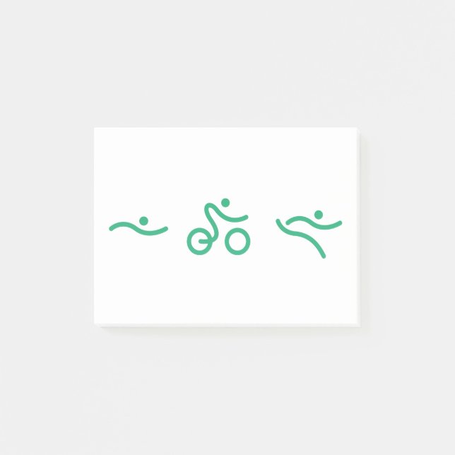 Post-it® Logo vert de triathlon (Devant)