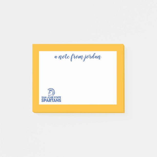 Post-it® Logo Wordmark de Spartans d'état de San Jose (Devant)