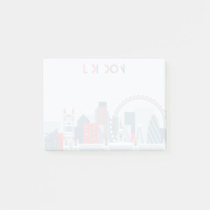 Post-it® Londres, Angleterre  Ligne aérienne rouge, blanche