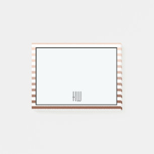 Post-it® L'or Ombre en bronze barre le monogramme