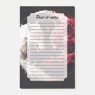 Post-it® Loup fantasmagorique de l'esprit de l'ombre lumine