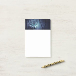 Post-it® Loup sauvage avec de beaux yeux bleus