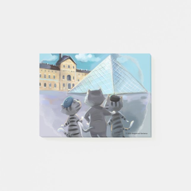 Post-it® Louvre Notes 4 po x 3 po (Devant)