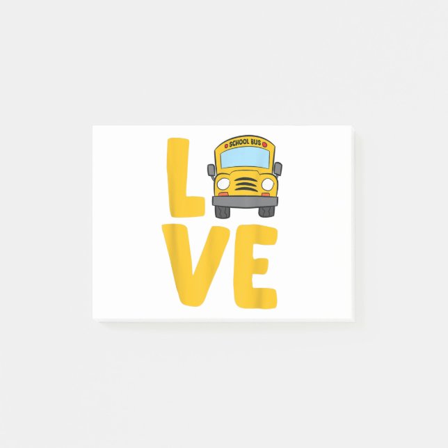 Post-it® Love School Bus Driver Schoolbus Busdriver (Devant)