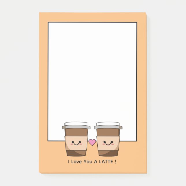 Post-it® Love You Latte Coffee (Devant)