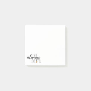 Post-it® Love You Motivational Citation Black White Typogra